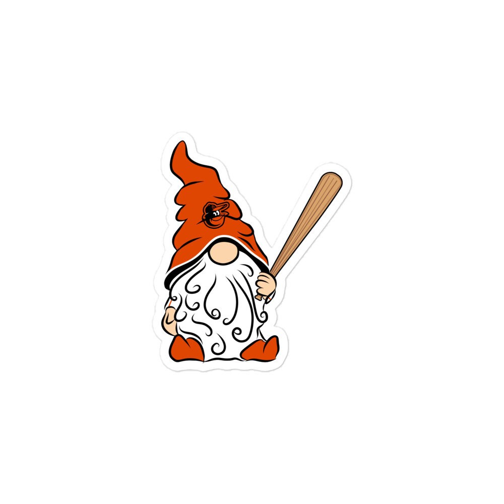 Baltimore Orioles Vinyl Gnome Sticker Decal