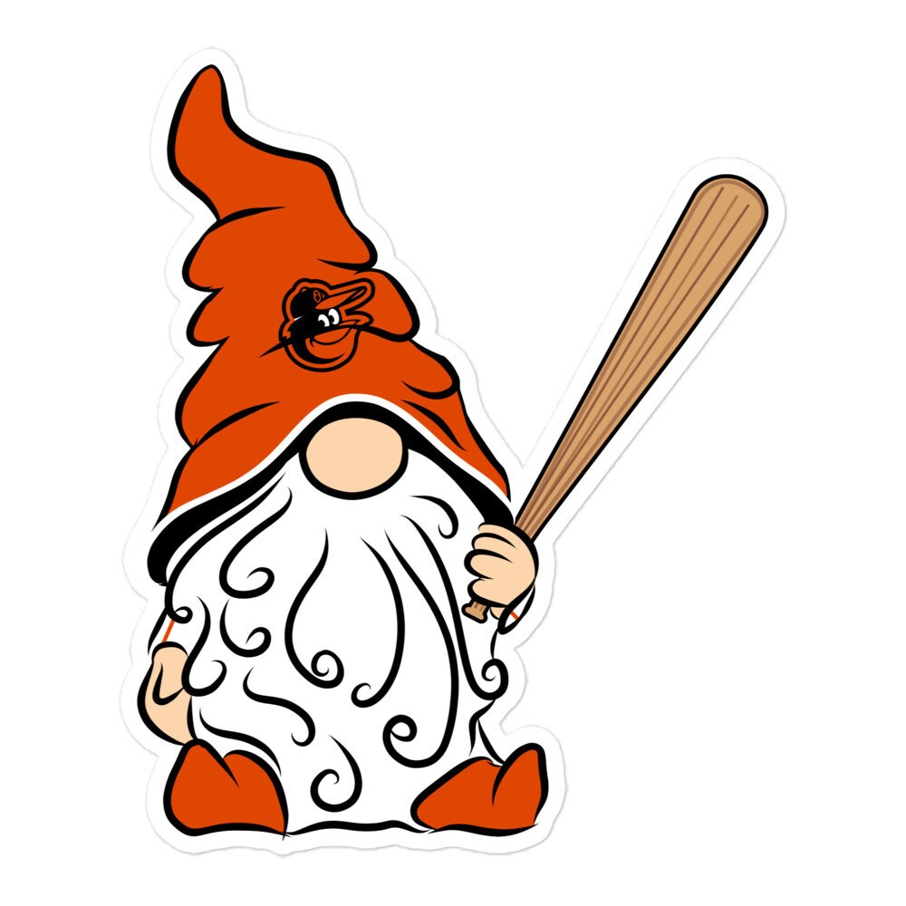 Baltimore Orioles Vinyl Gnome Sticker Decal