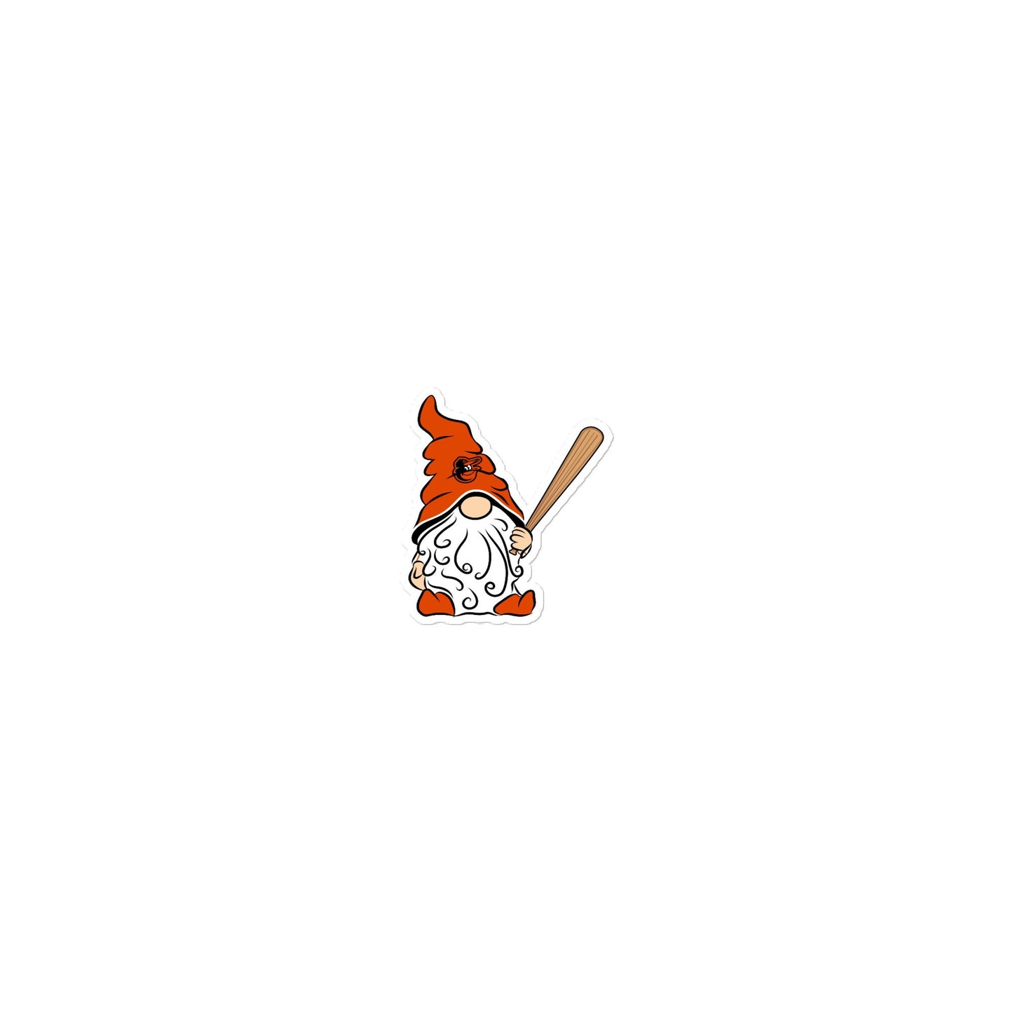 Baltimore Orioles Vinyl Gnome Sticker Decal