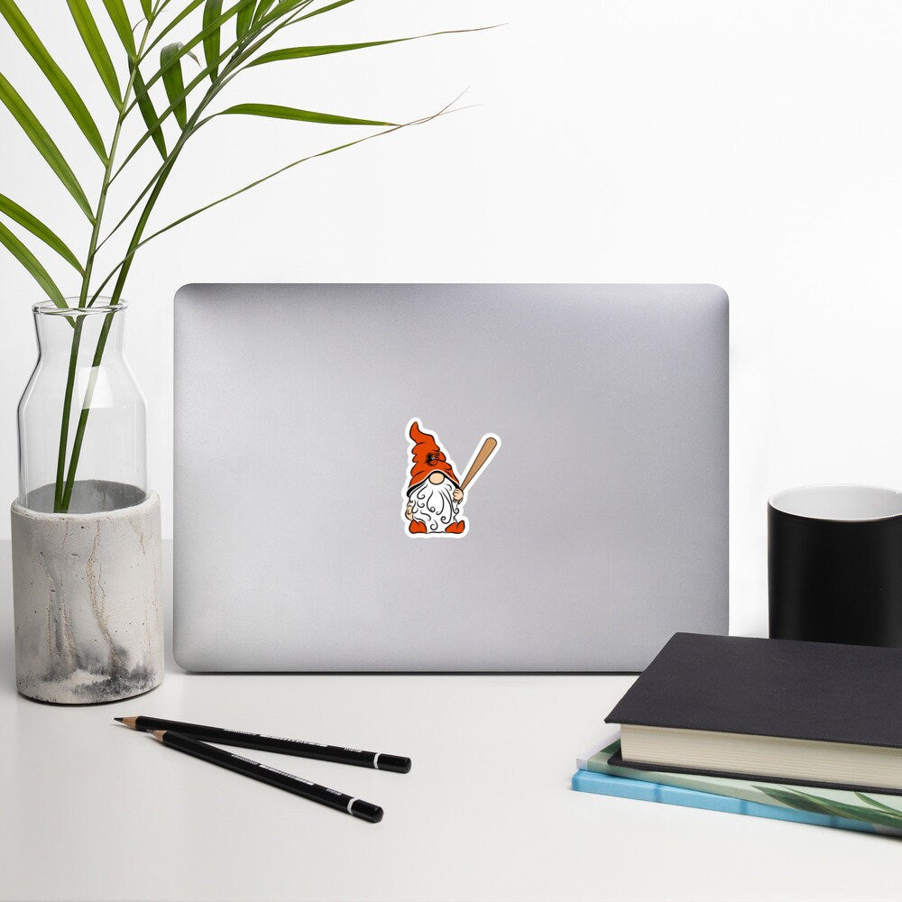 Baltimore Orioles Vinyl Gnome Sticker Decal