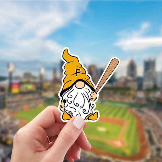 Pittsburgh Pirates Vinyl Gnome Sticker Decal