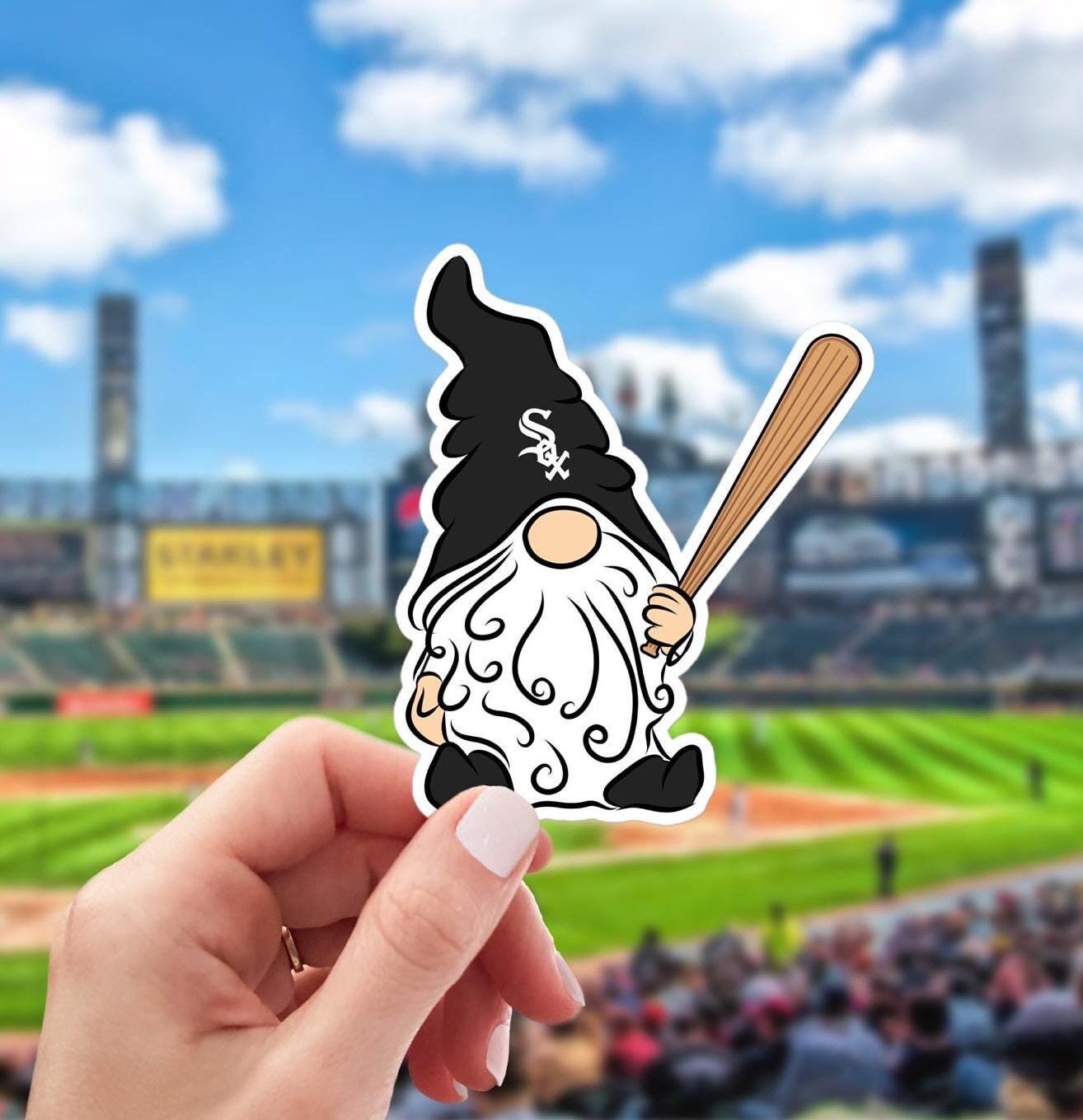Chicago White Sox Vinyl Gnome Sticker Decal