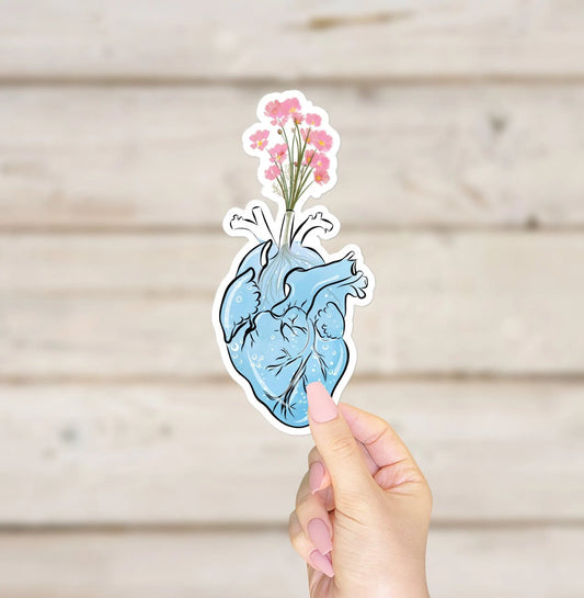 Heart in Bloom Vinyl Sticker