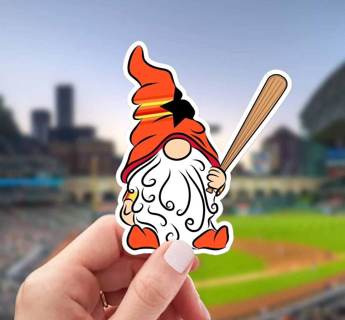 Houston Astros Vinyl Gnome Sticker Decal
