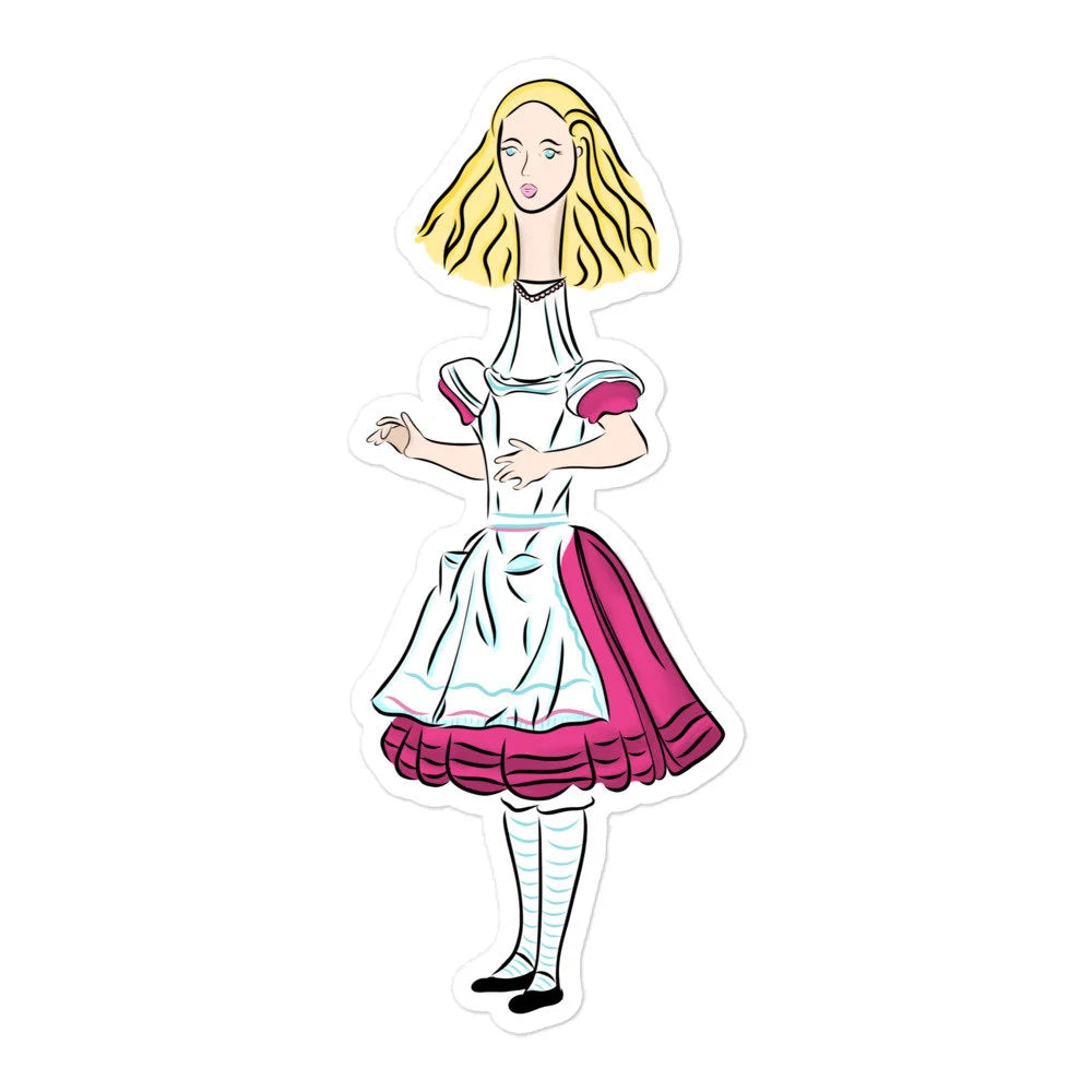 Alice in Wonderland Vinyl Alice Sticker