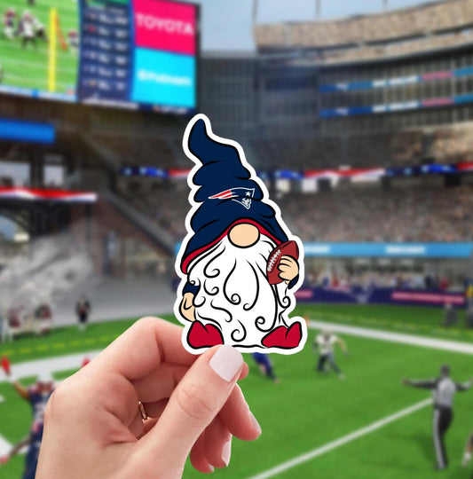 Gnome New England Patriots Vinyl Sticker