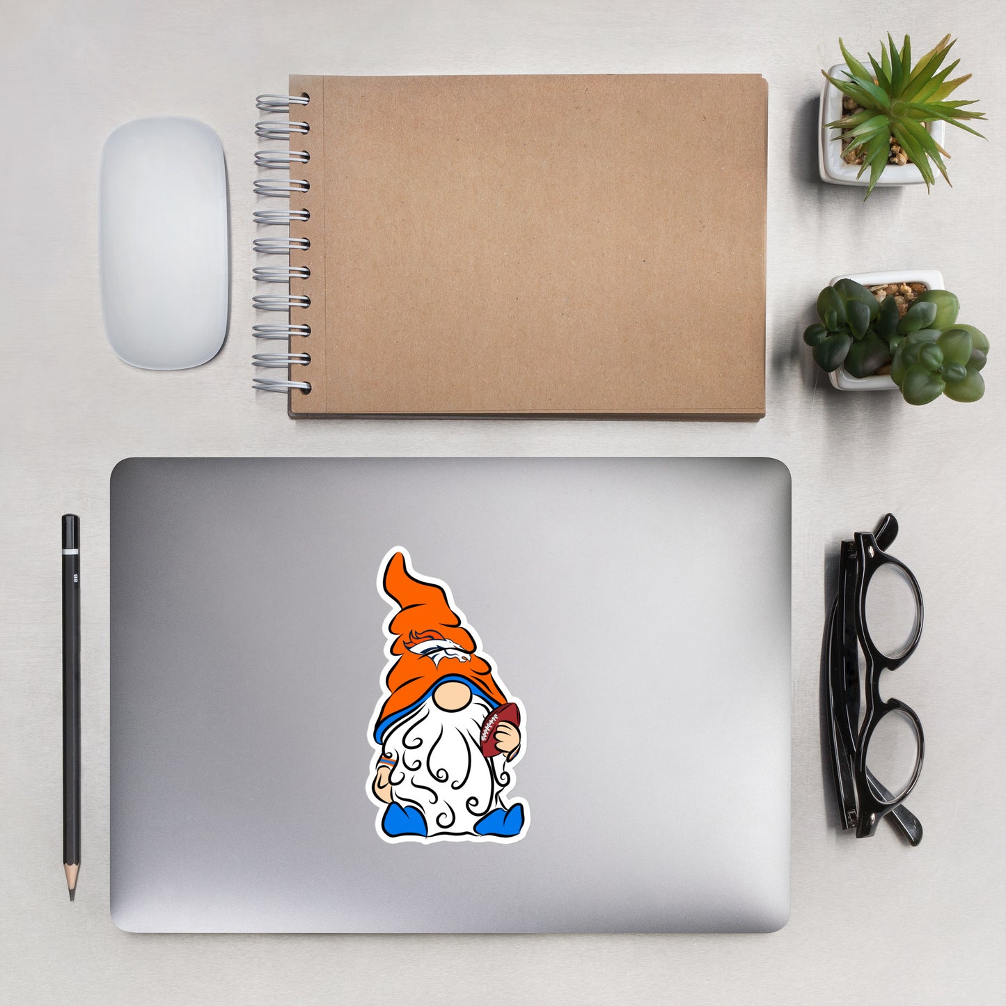 Denver Broncos Vinyl Gnome Sticker