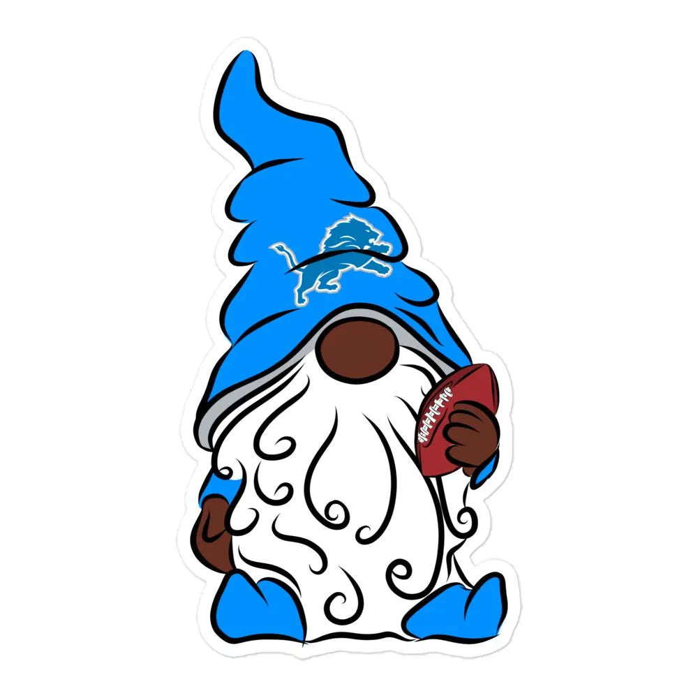 Detroit Lions Football Vinyl Sticker Gnome
