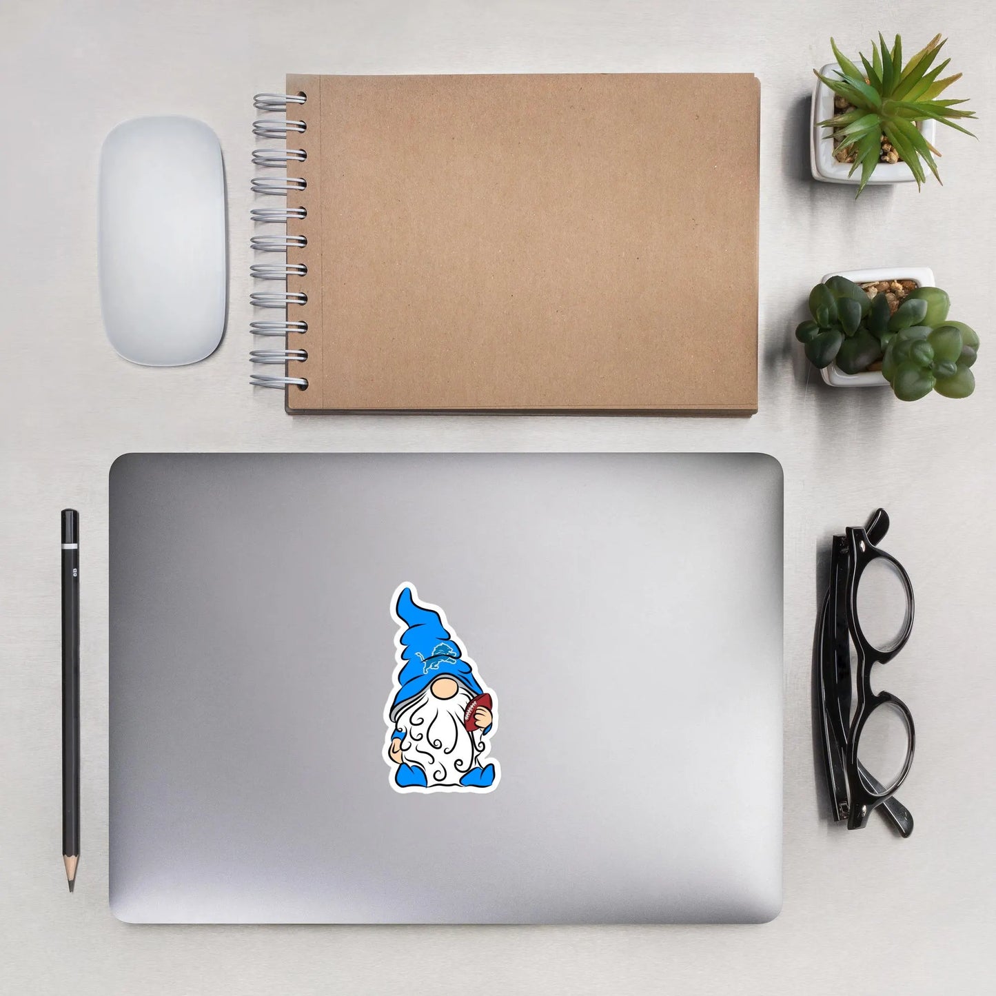 Detroit Lions Football Vinyl Sticker Gnome