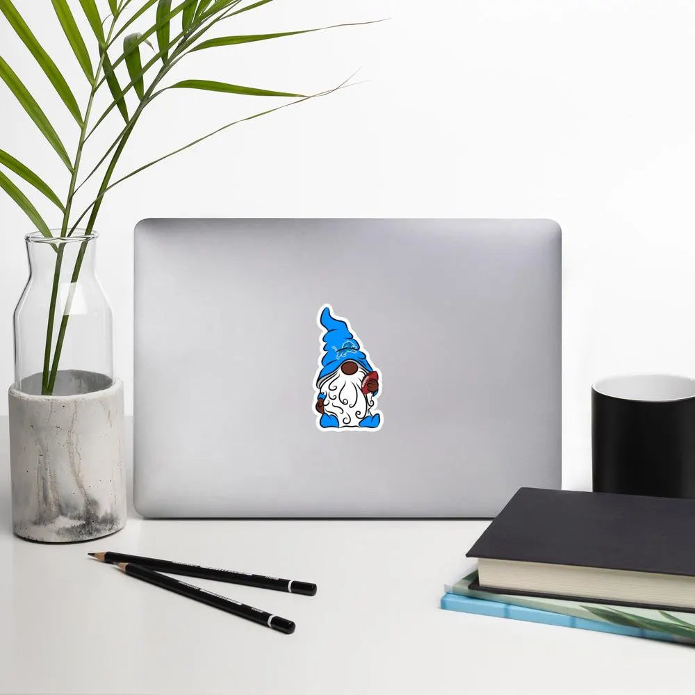 Detroit Lions Football Vinyl Sticker Gnome