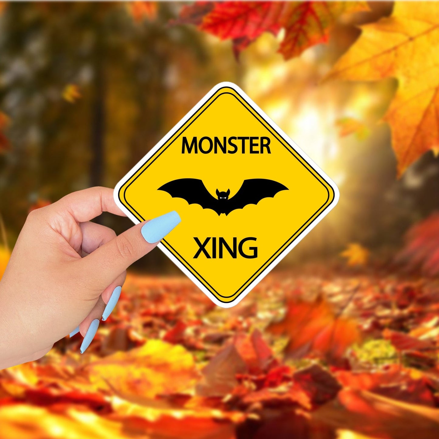 Monster Crossing Vinyl Sticker