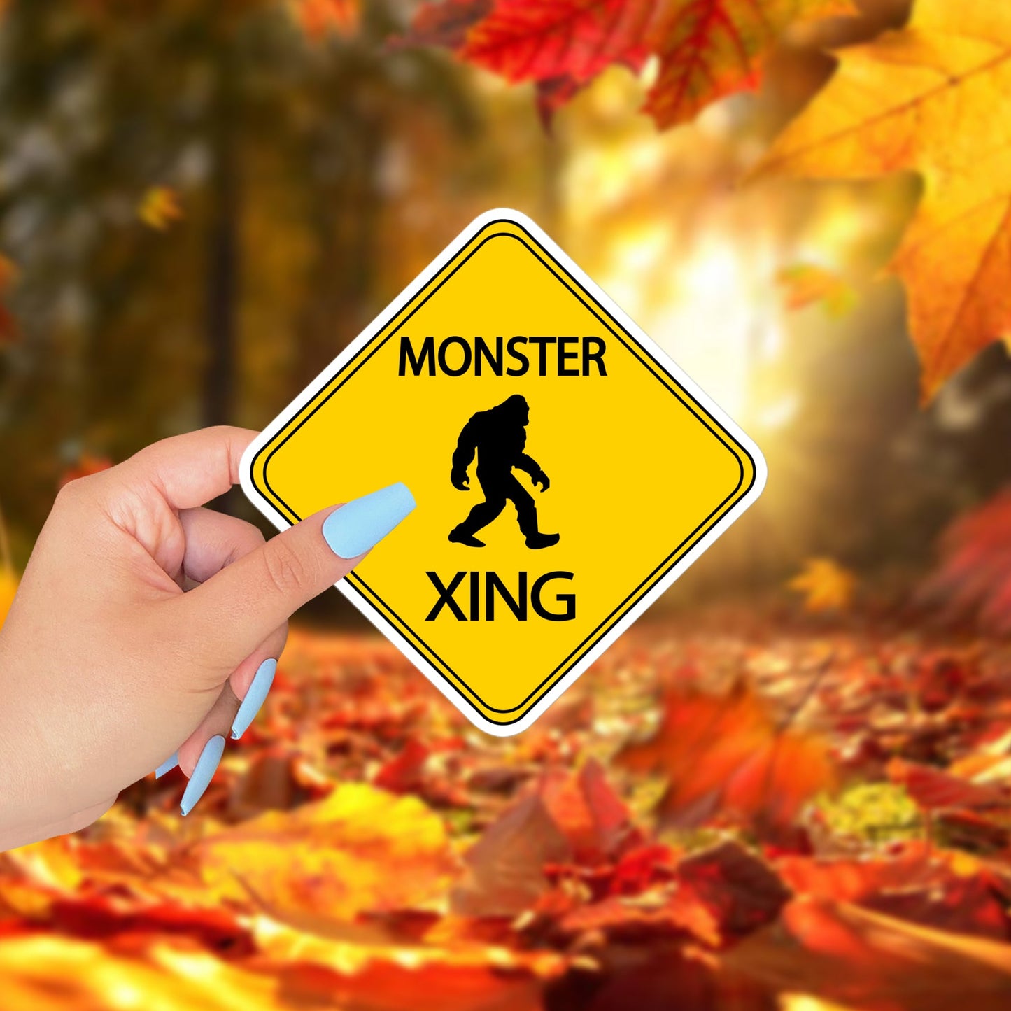 Monster Crossing Vinyl Sticker
