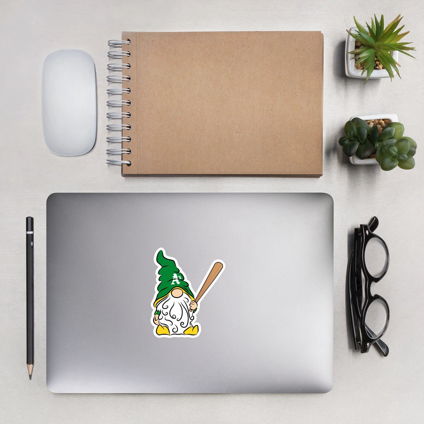 Oakland Athletics Vinyl Gnome Sticker Decal