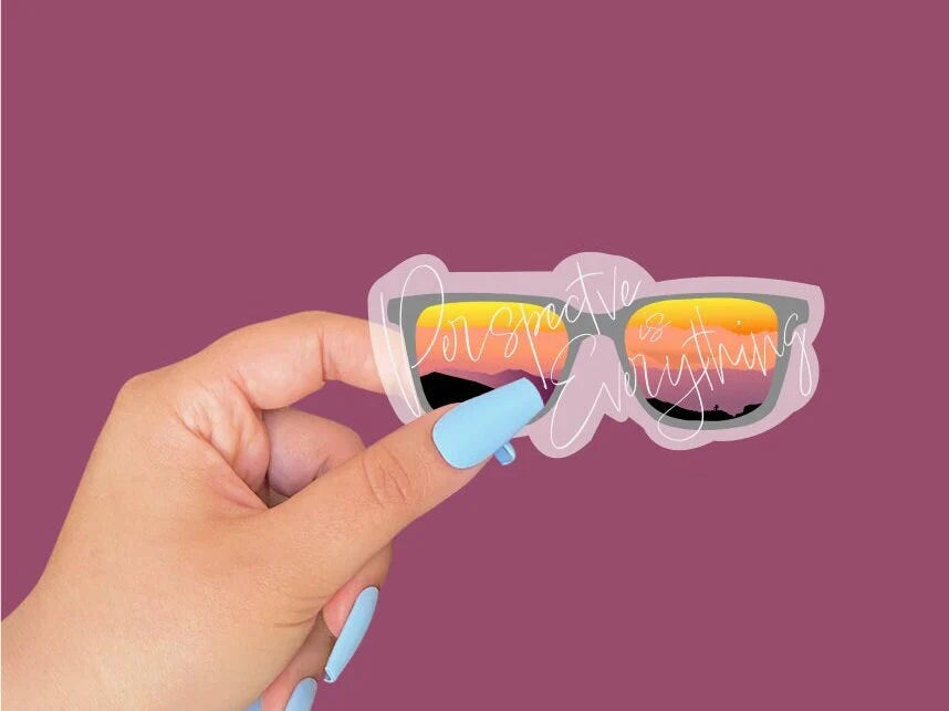 Perspective Is Everything Inspirational Clear Vinyl Sticker