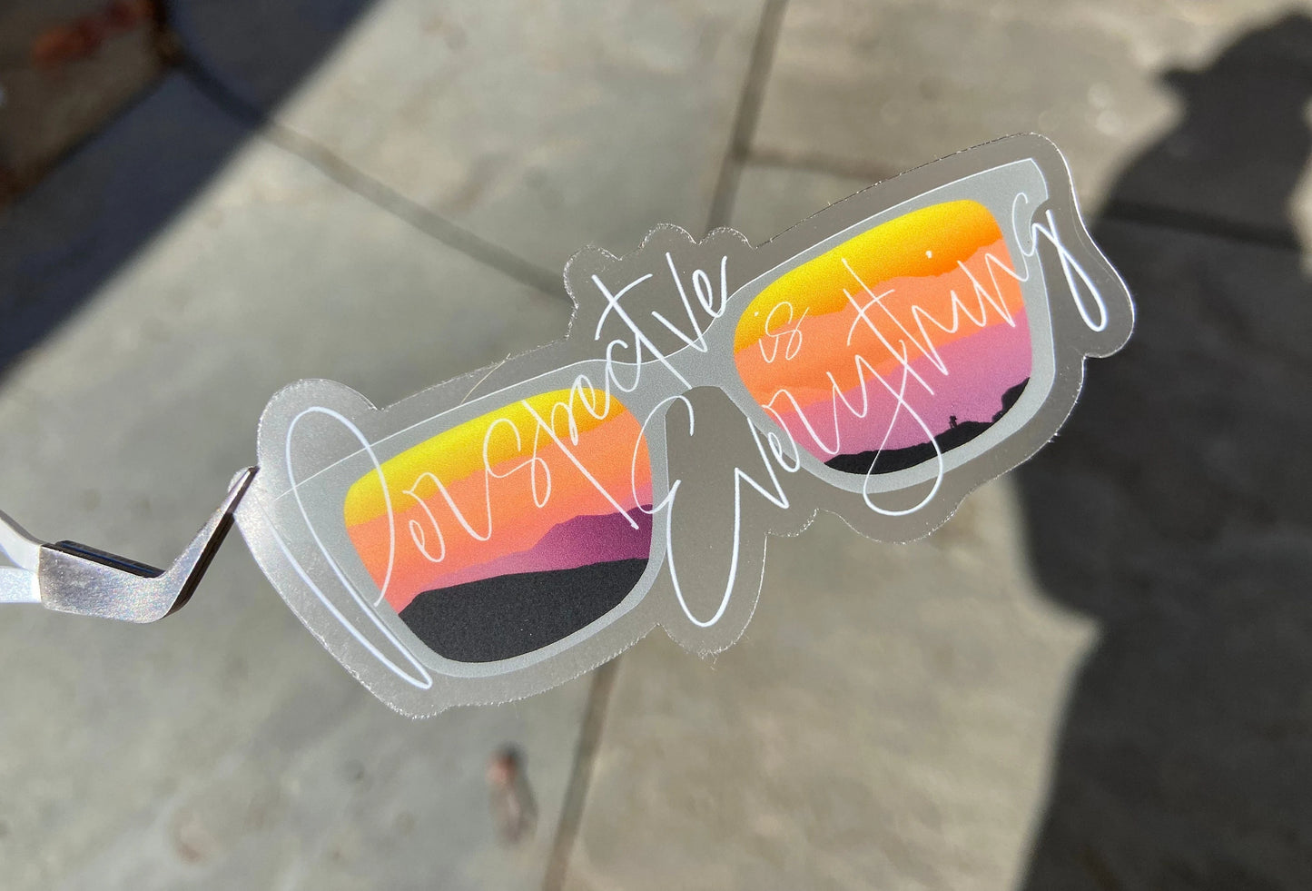 Perspective Is Everything Inspirational Clear Vinyl Sticker