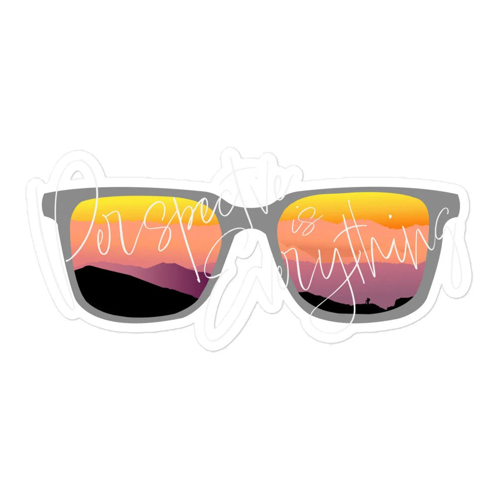 Perspective Is Everything Inspirational Clear Vinyl Sticker