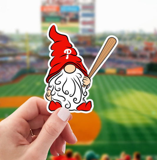 Philadelphia Phillies Vinyl Gnome Sticker Decal