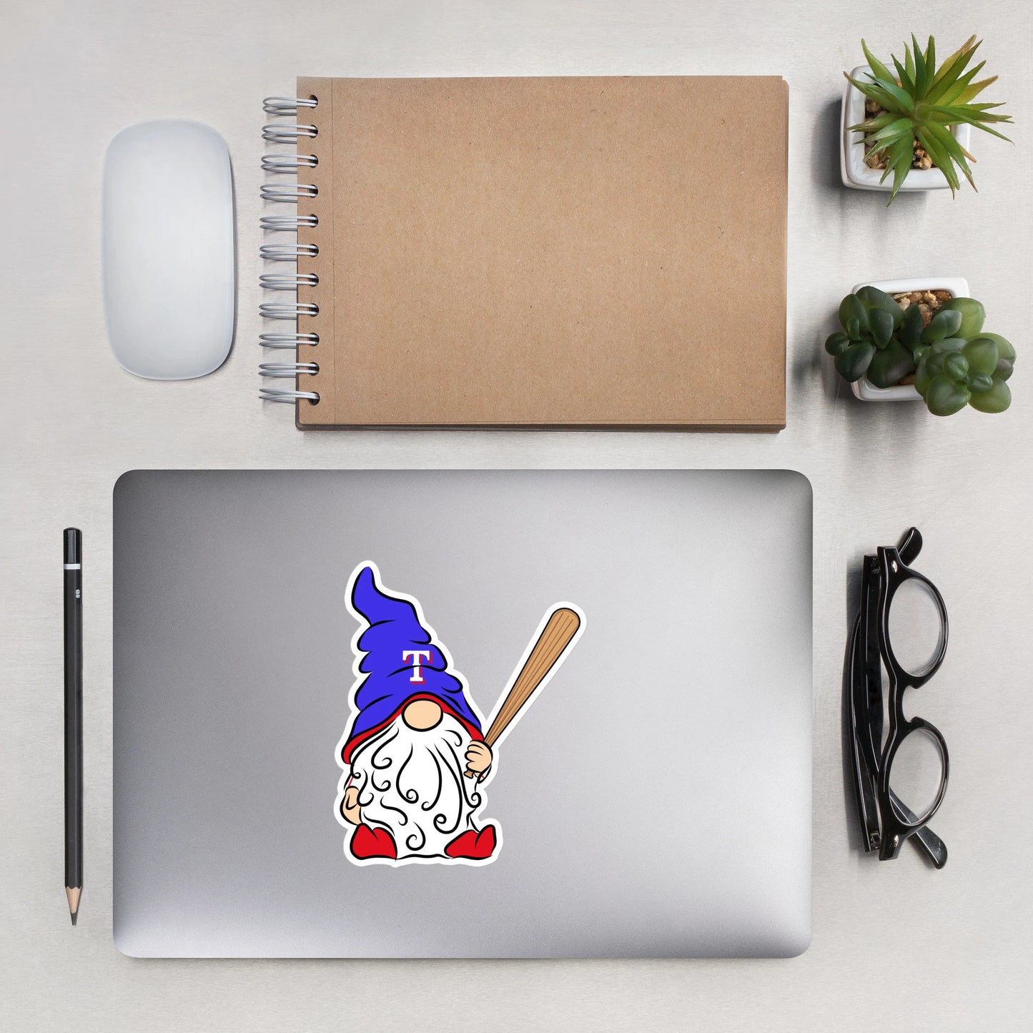 Texas Rangers Vinyl Gnome Sticker Decal