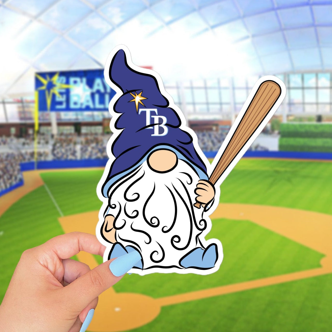 Tampa Bay Rays Vinyl Gnome Sticker