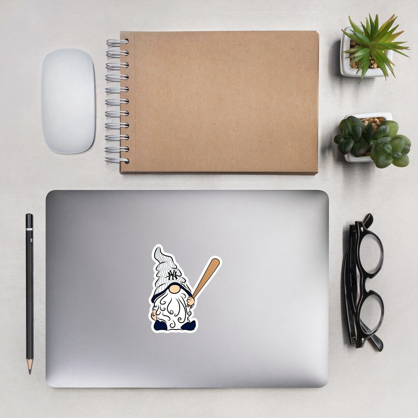 NY Yankees Vinyl Gnome Sticker Decal